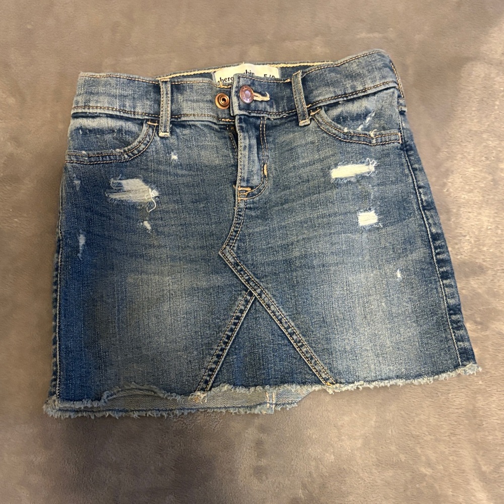 Abercrombie Girls Blue Denim Mini Skirt